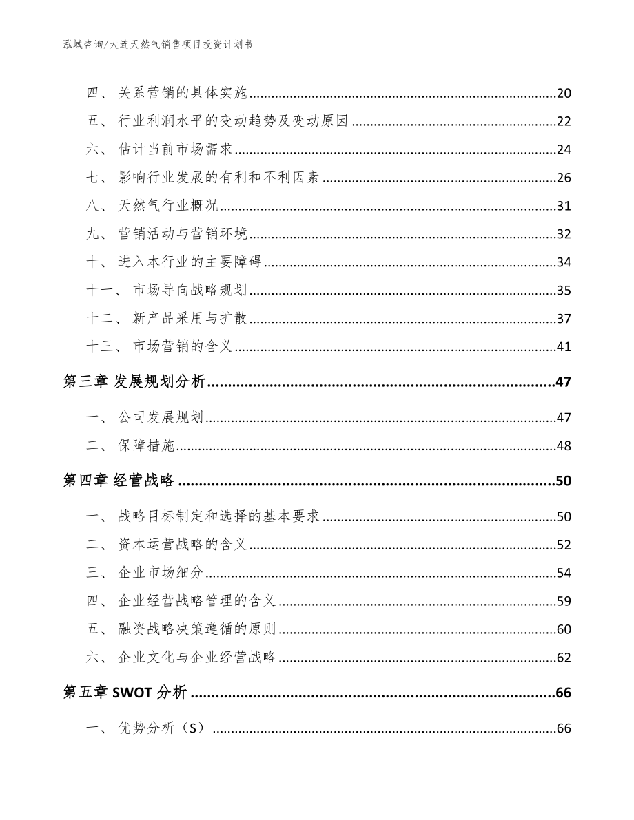 大连天然气销售项目投资计划书_第4页