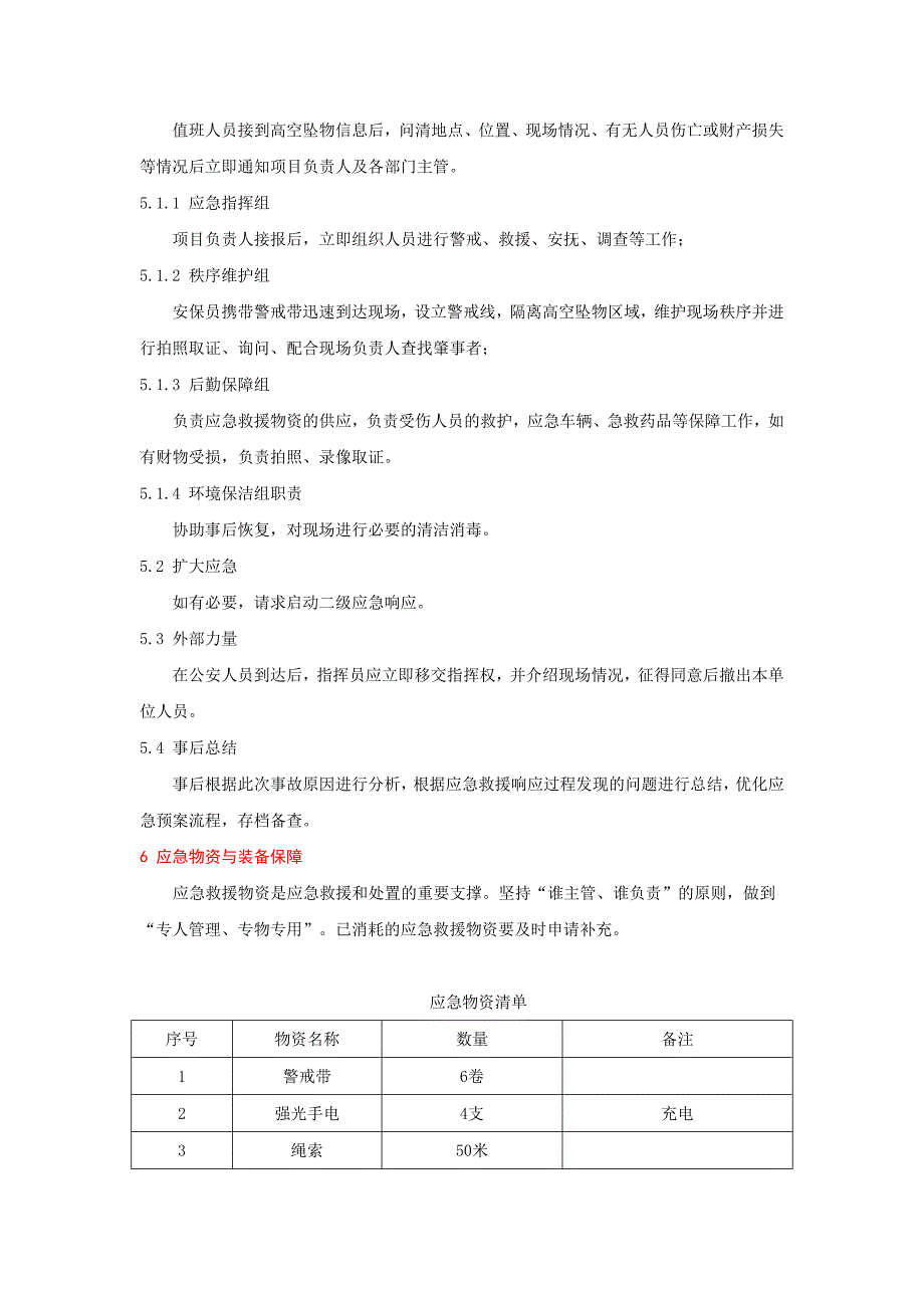 物业应急预案大全——10高空抛物、高空坠物应急预案_第4页