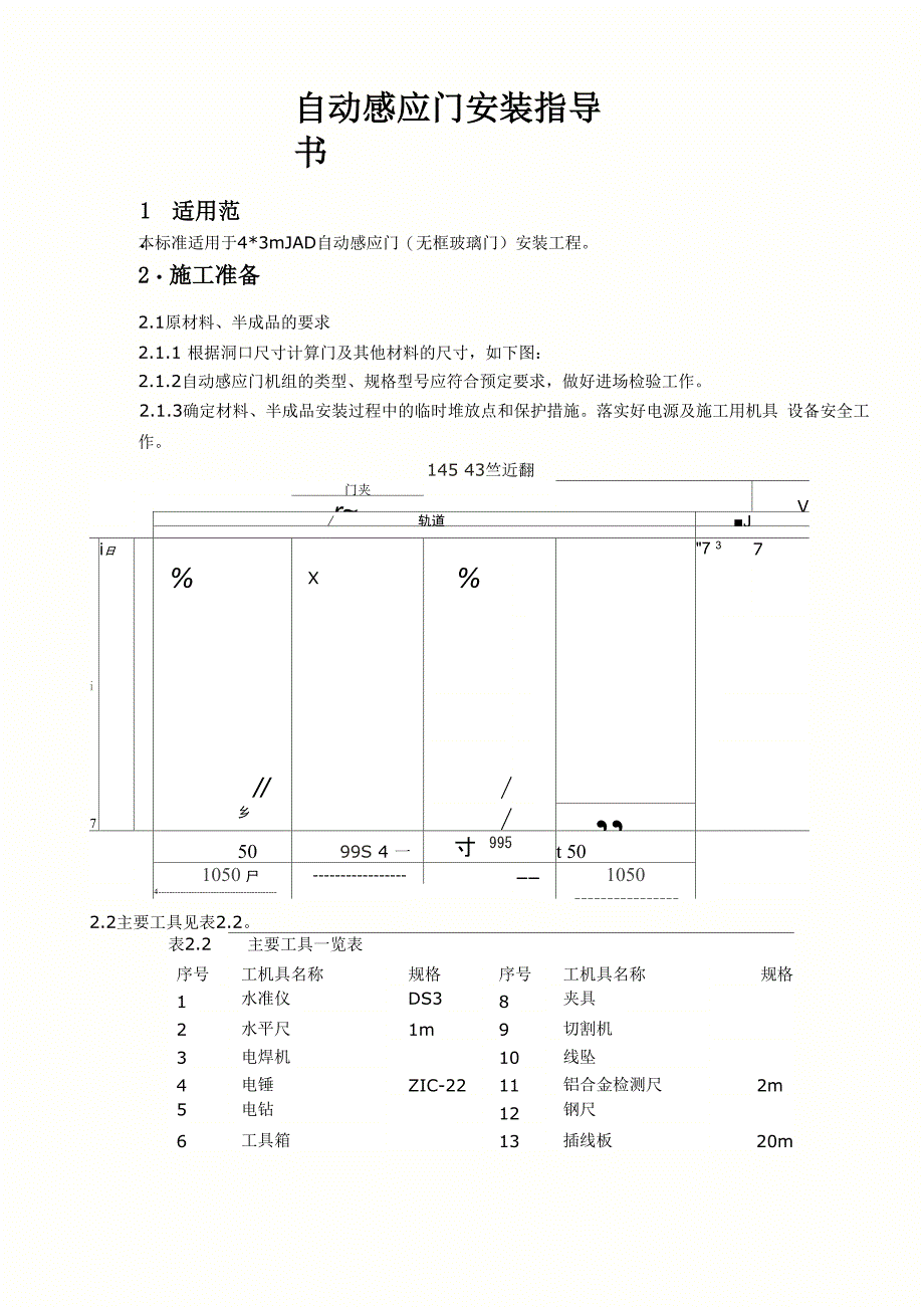 无框感应门安装指南_第1页