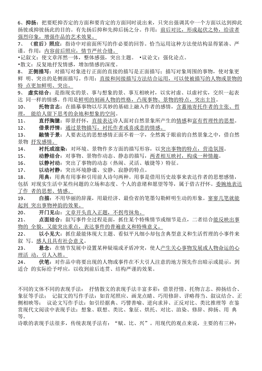 常见表现手法及其作用_答题技巧总结_第4页