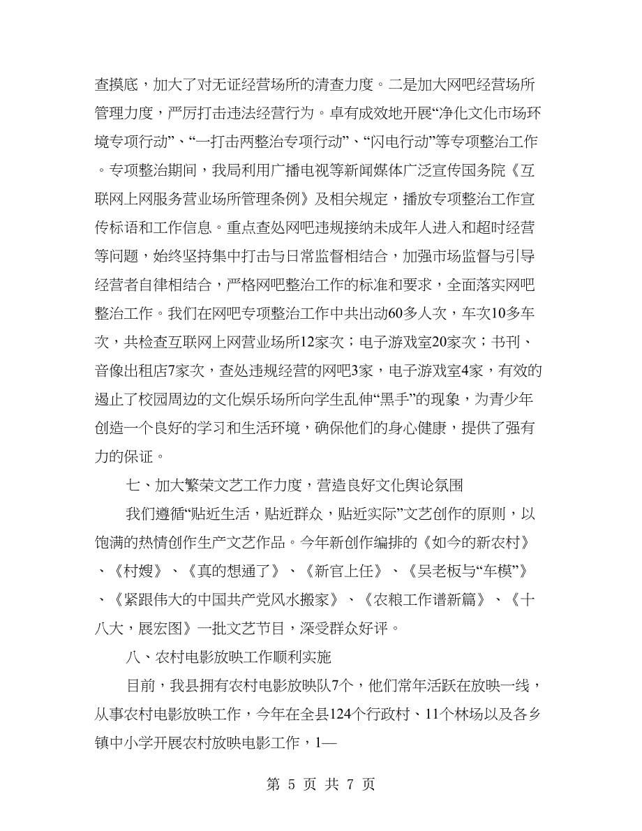 文广局廉政为民工作情况汇报.doc_第5页