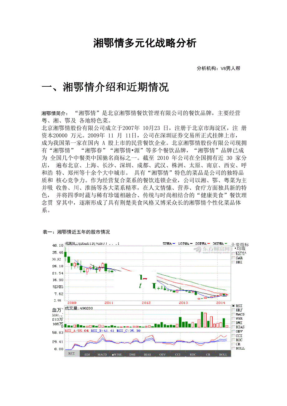 湘鄂情多元化战略分析_第1页