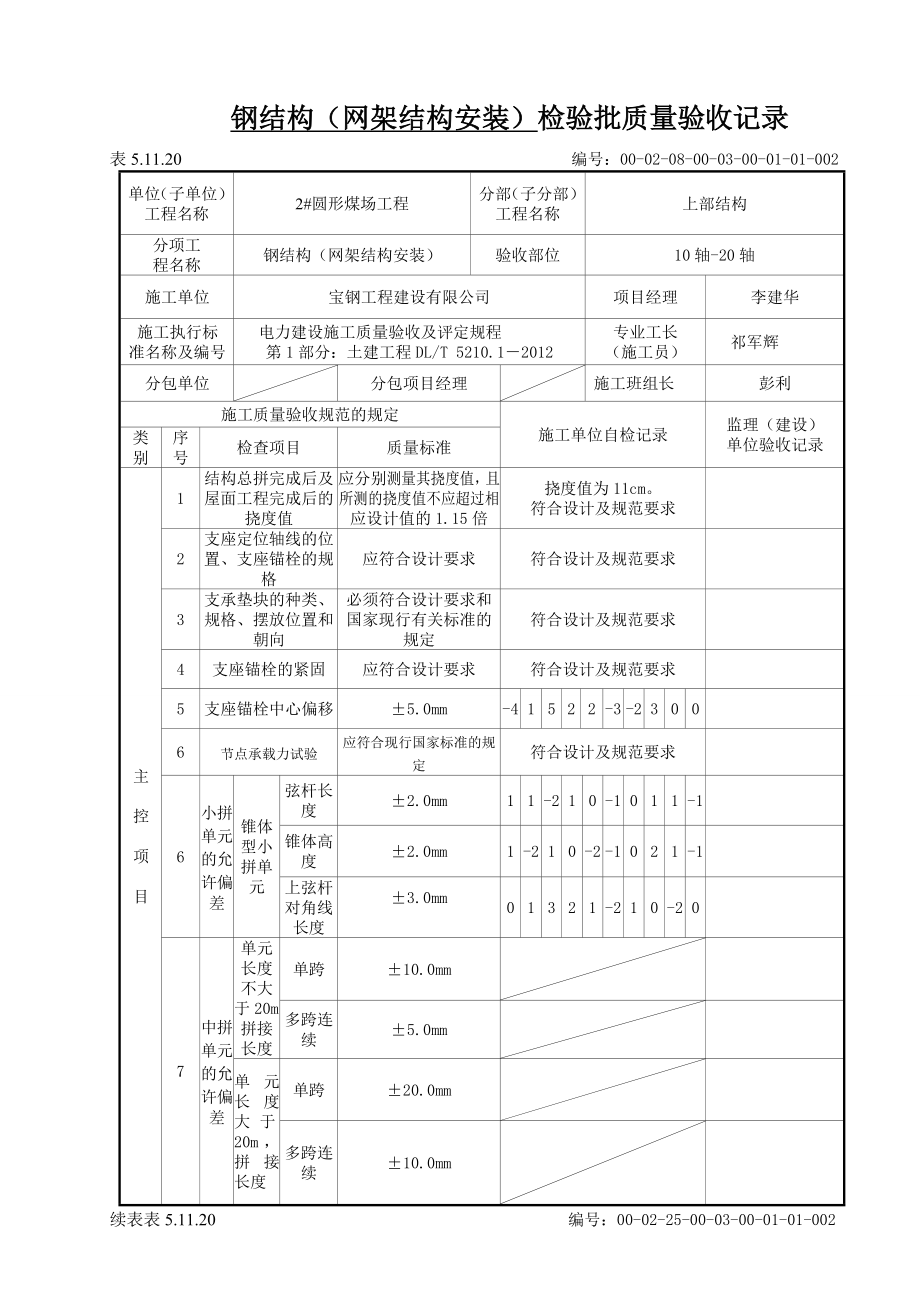 电厂2&#215;1000MW超超临界燃煤发电机组工程检验批.docx_第4页