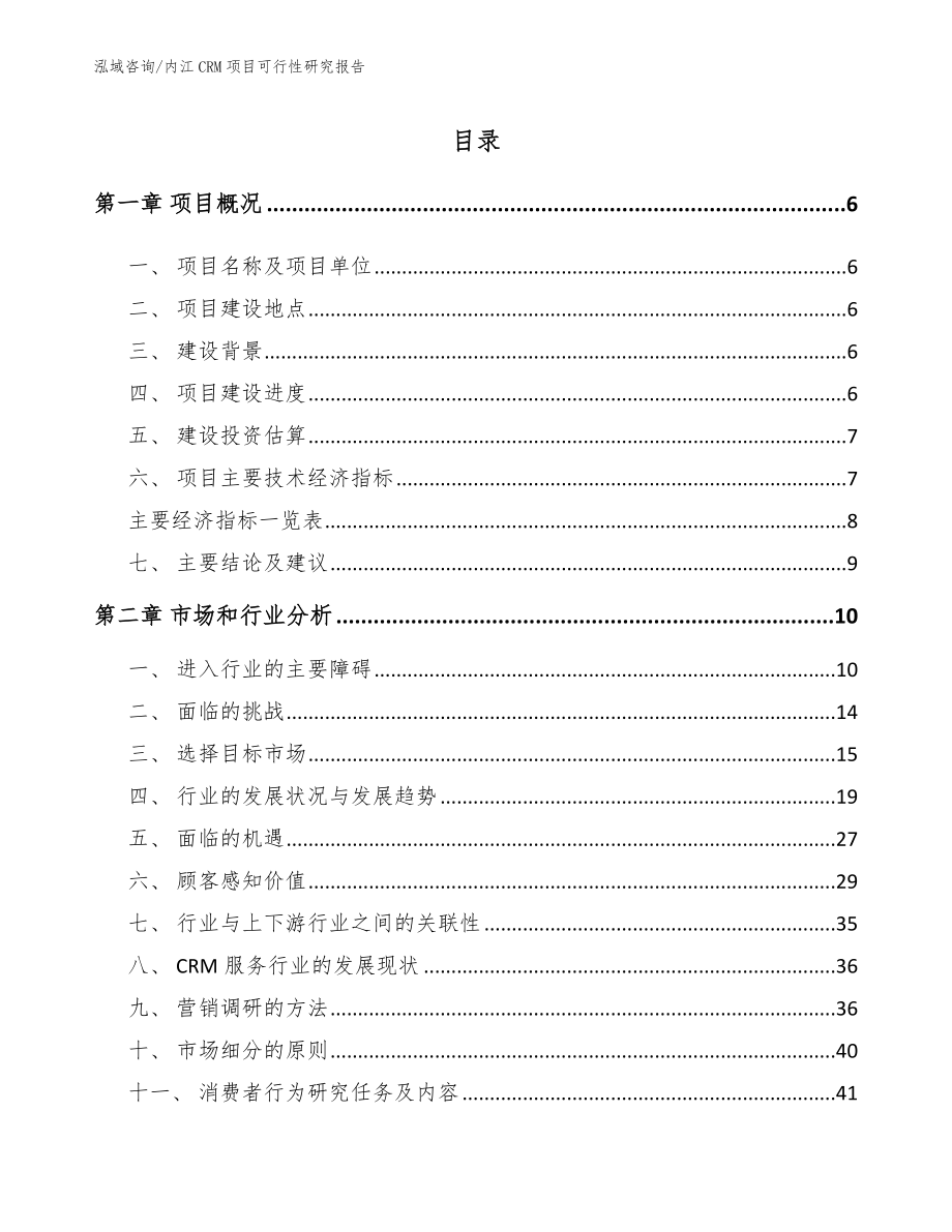 内江CRM项目可行性研究报告_模板参考_第1页
