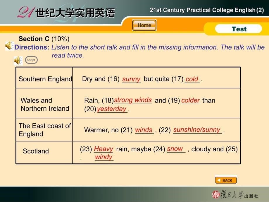 21世纪大学实用英语综合教程(第二册第58单元)_第5页