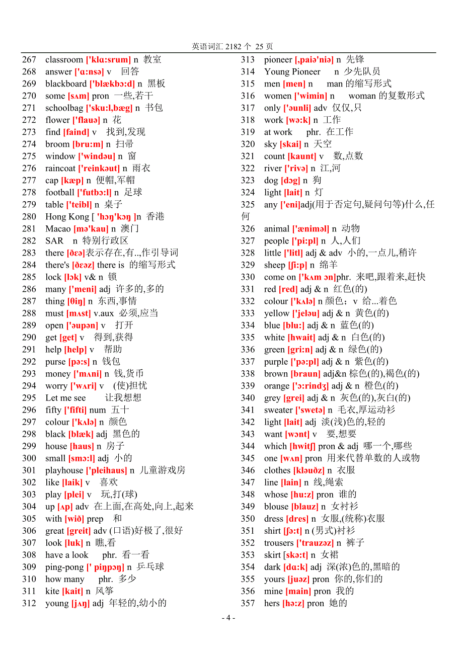 初中英语单词表大全2182个带音标.doc_第4页