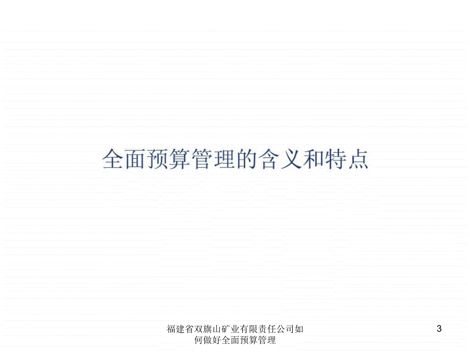 福建省双旗山矿业有限责任公司如何做好全面预算管理课件_第3页