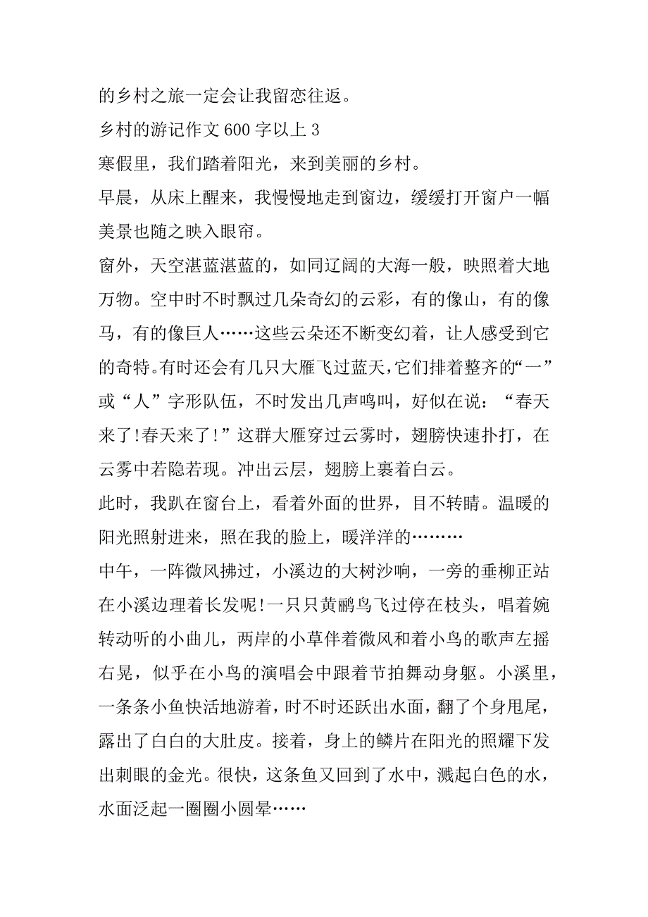 2023年乡村游记作文600字以上（完整文档）_第4页