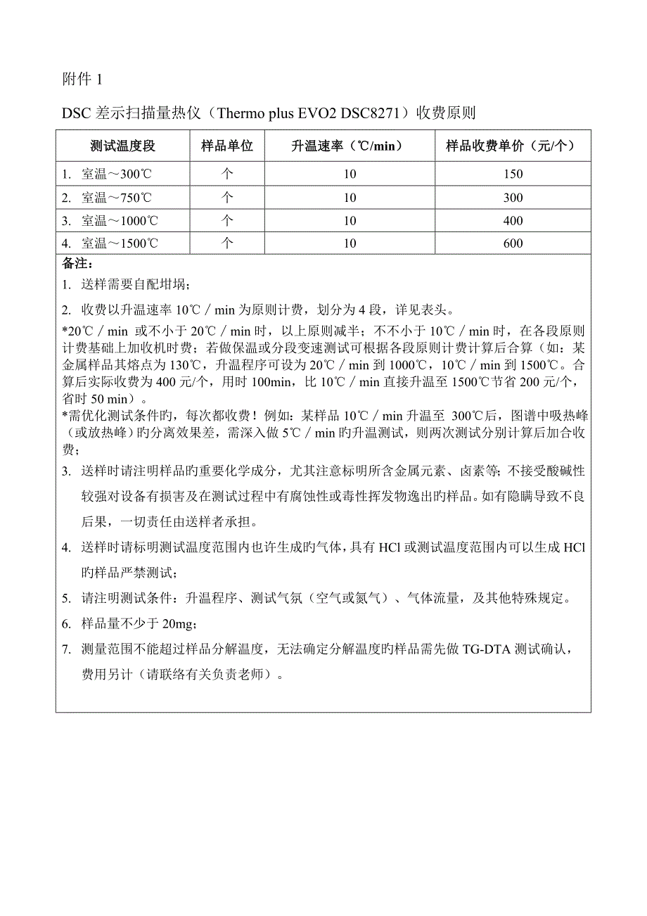 福建高分子材料重点试验室测试收费标准_第4页