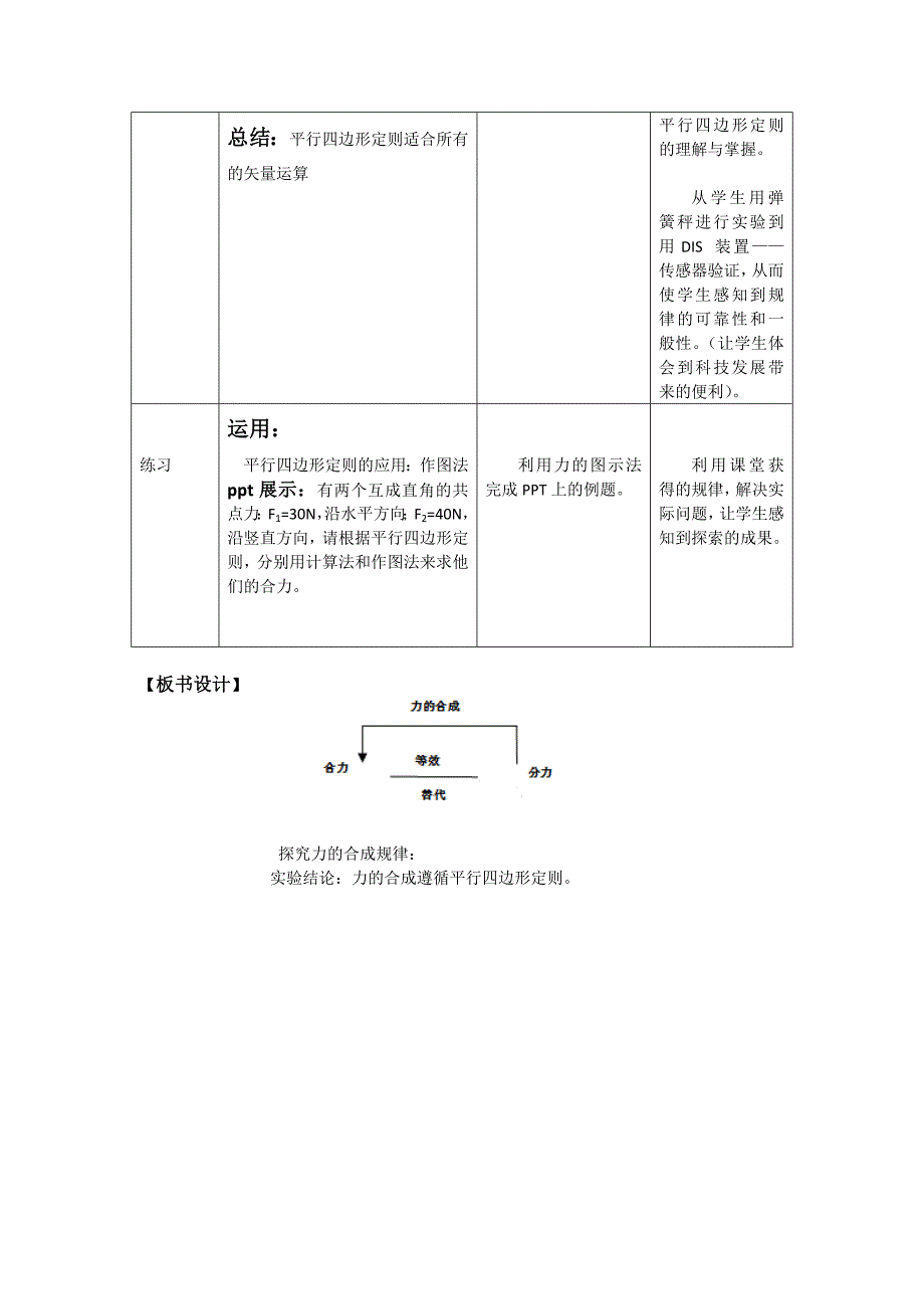 34力的合成教学设计2（人教版必修1）.doc_第4页