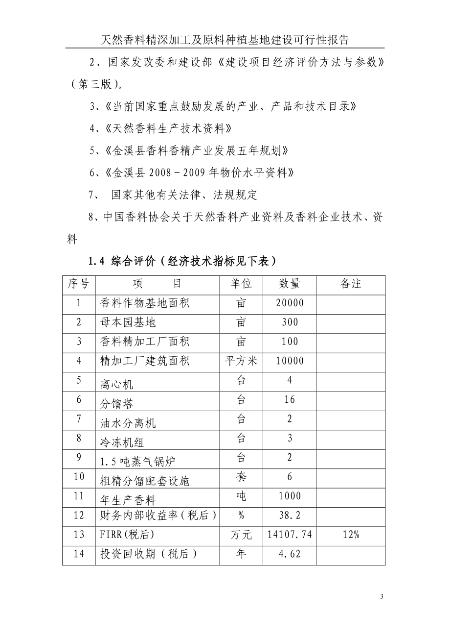 天然香料精深加工及原料种植基地建设可行性研究报告1_第3页