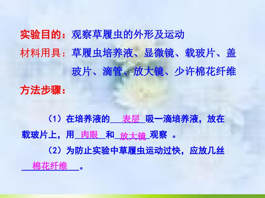 用显微镜放大镜观察草履虫的运动和外形._第3页