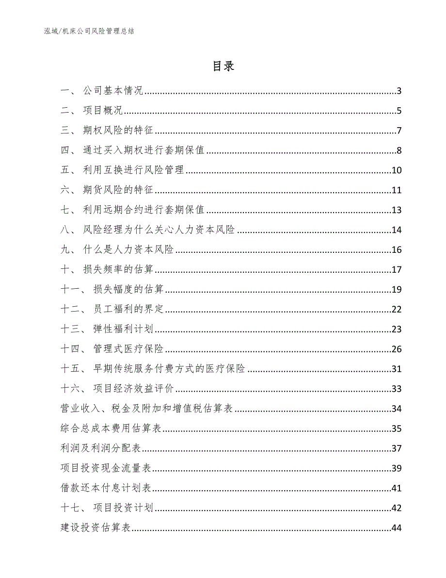 机床公司风险管理总结（参考）_第2页