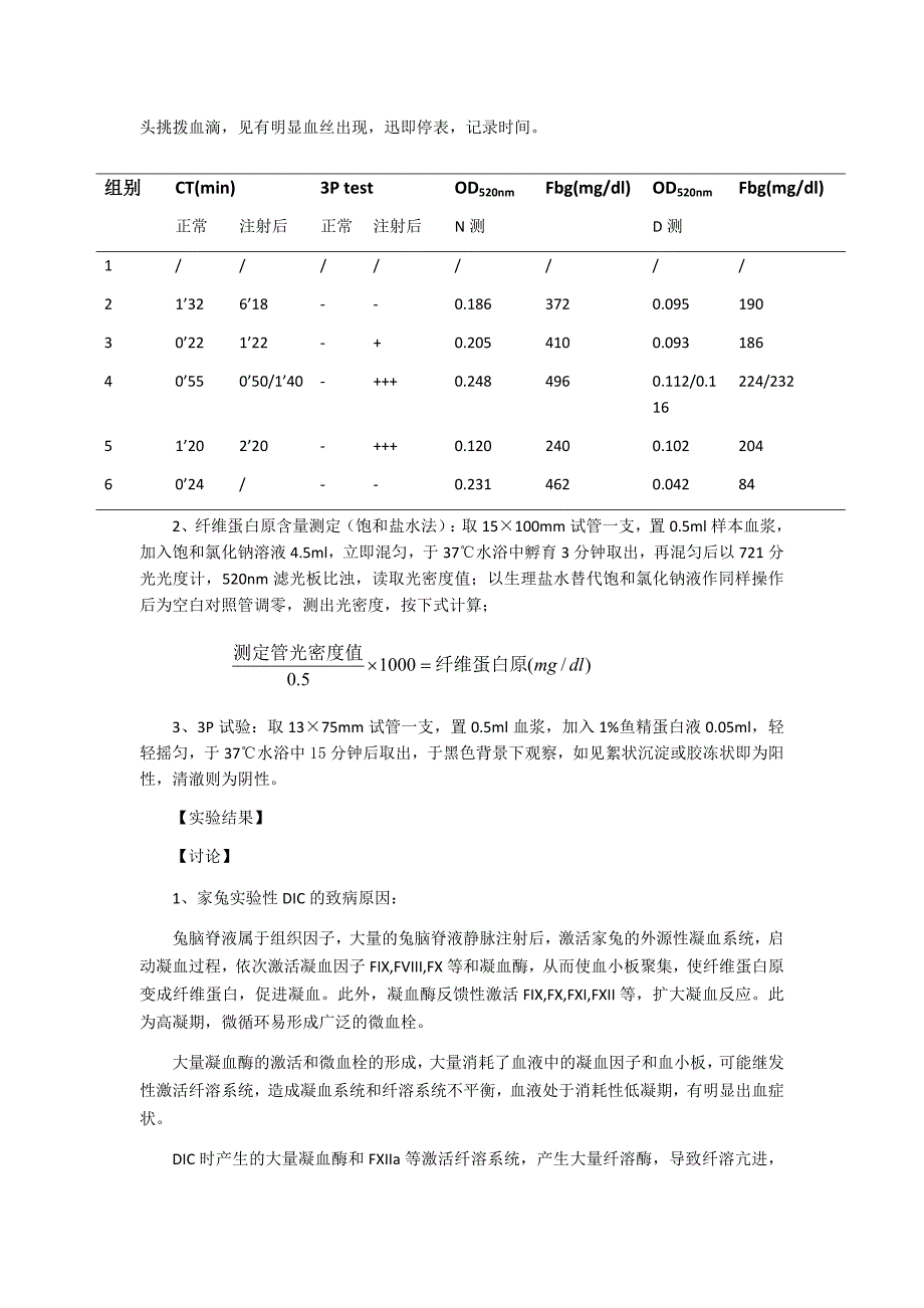 家兔DIC实验报告_第2页