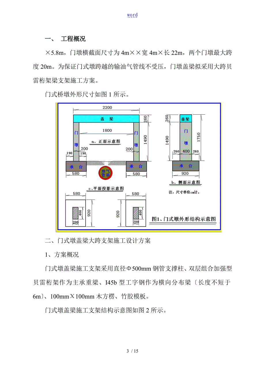 铁路桥梁门式桥墩支架施工方案设计_第3页