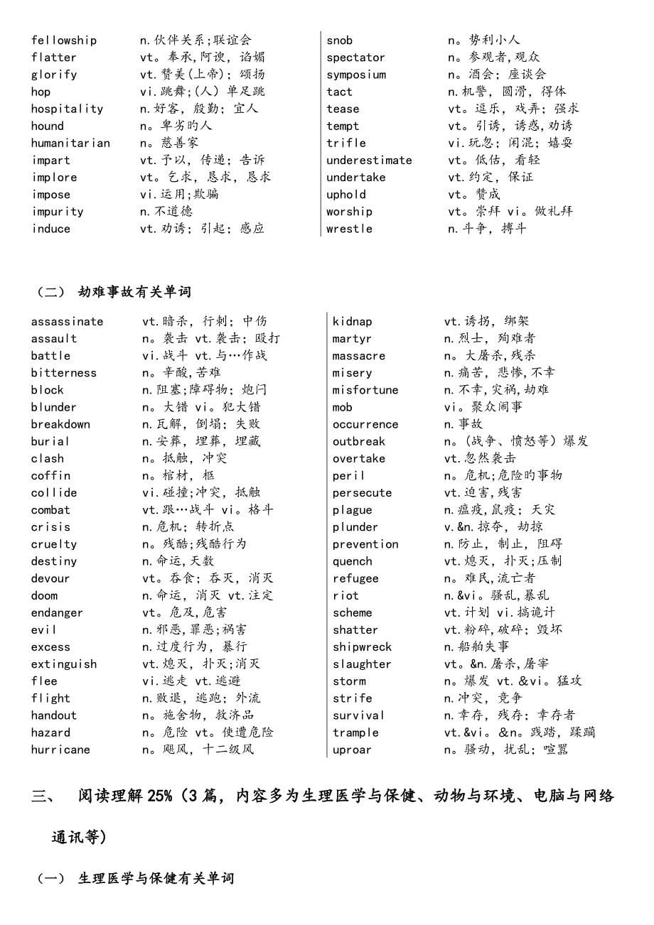 2023年英语六级词汇2_第5页