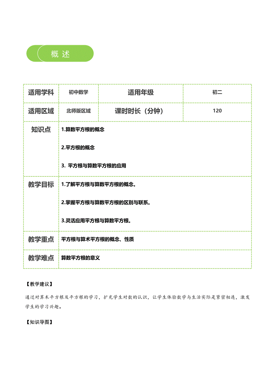 【BSD版秋季课程初二数学】第4讲：平方根_教案.docx_第2页