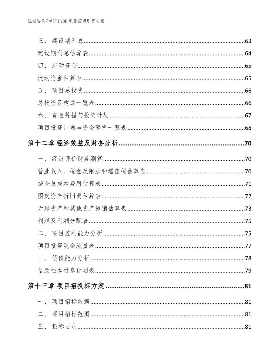 南阳PVDF项目招商引资方案（参考范文）_第5页