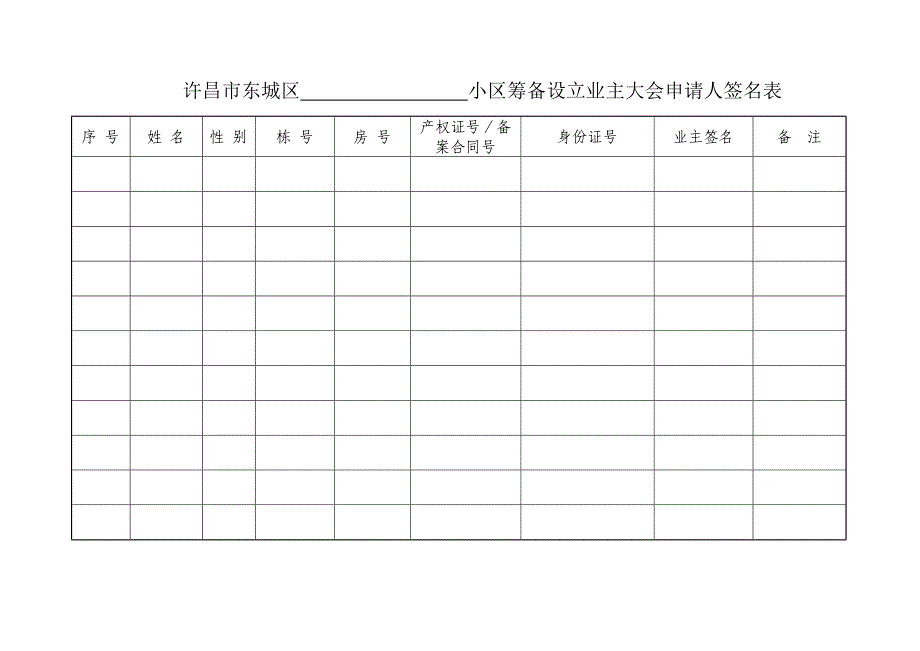 业主委 员会的设立申请书(全套)模板.doc_第2页