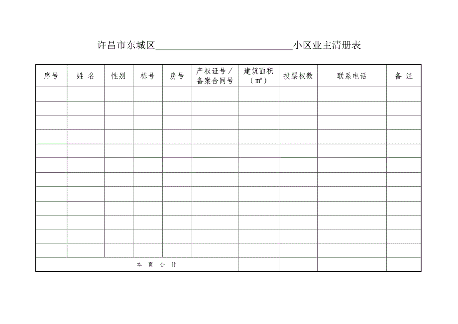 业主委 员会的设立申请书(全套)模板.doc_第3页