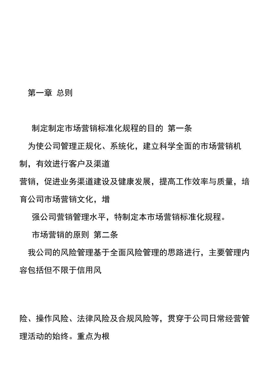 金融公司市场营销部管理制度(最新)23331_第5页