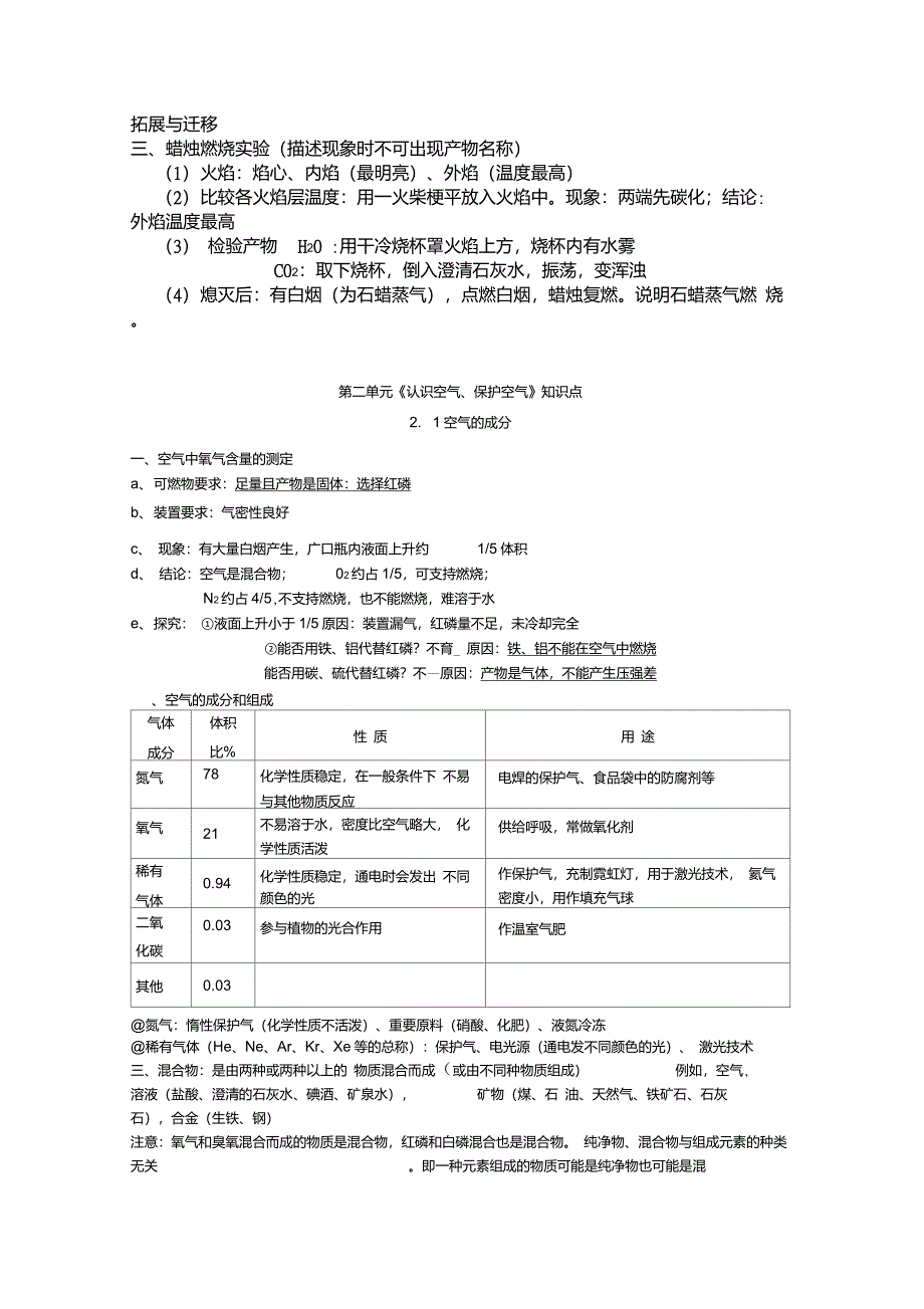 粤教版九年级化学知识点总结_第4页