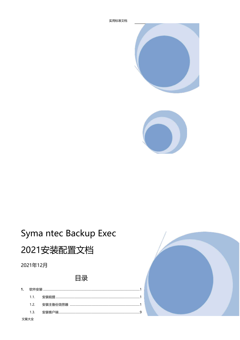 SymantecBackupExec2012安装配置文档_第1页