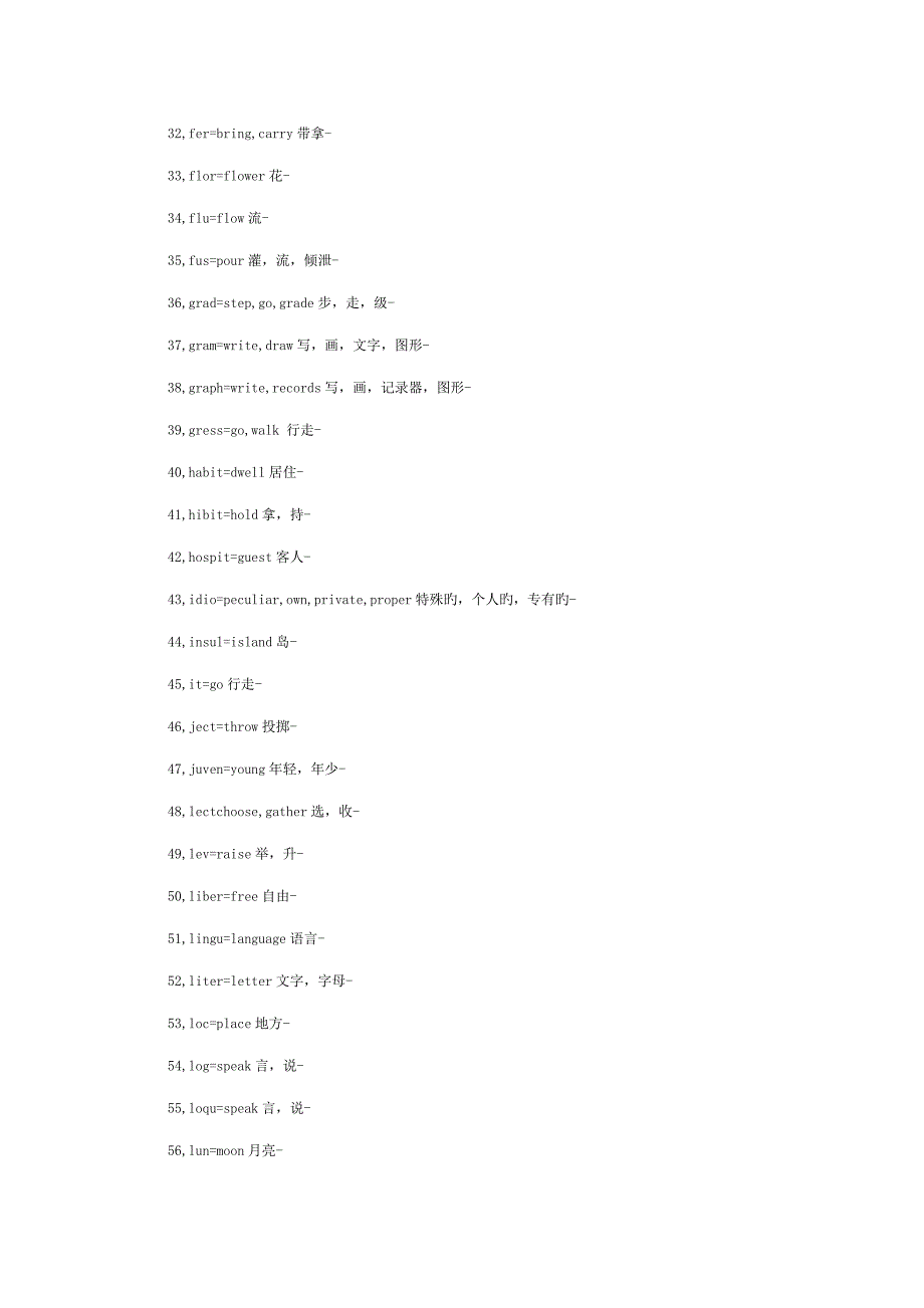 2023年大学英语四级词汇词根记忆_第4页