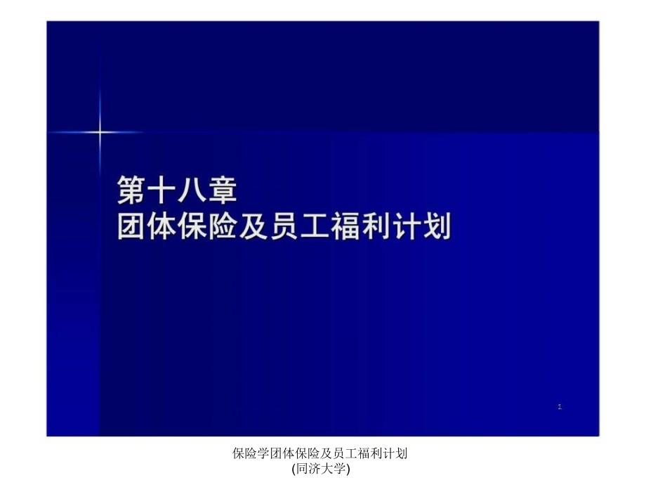 保险学团体保险及员工福利计划同济大学课件_第1页