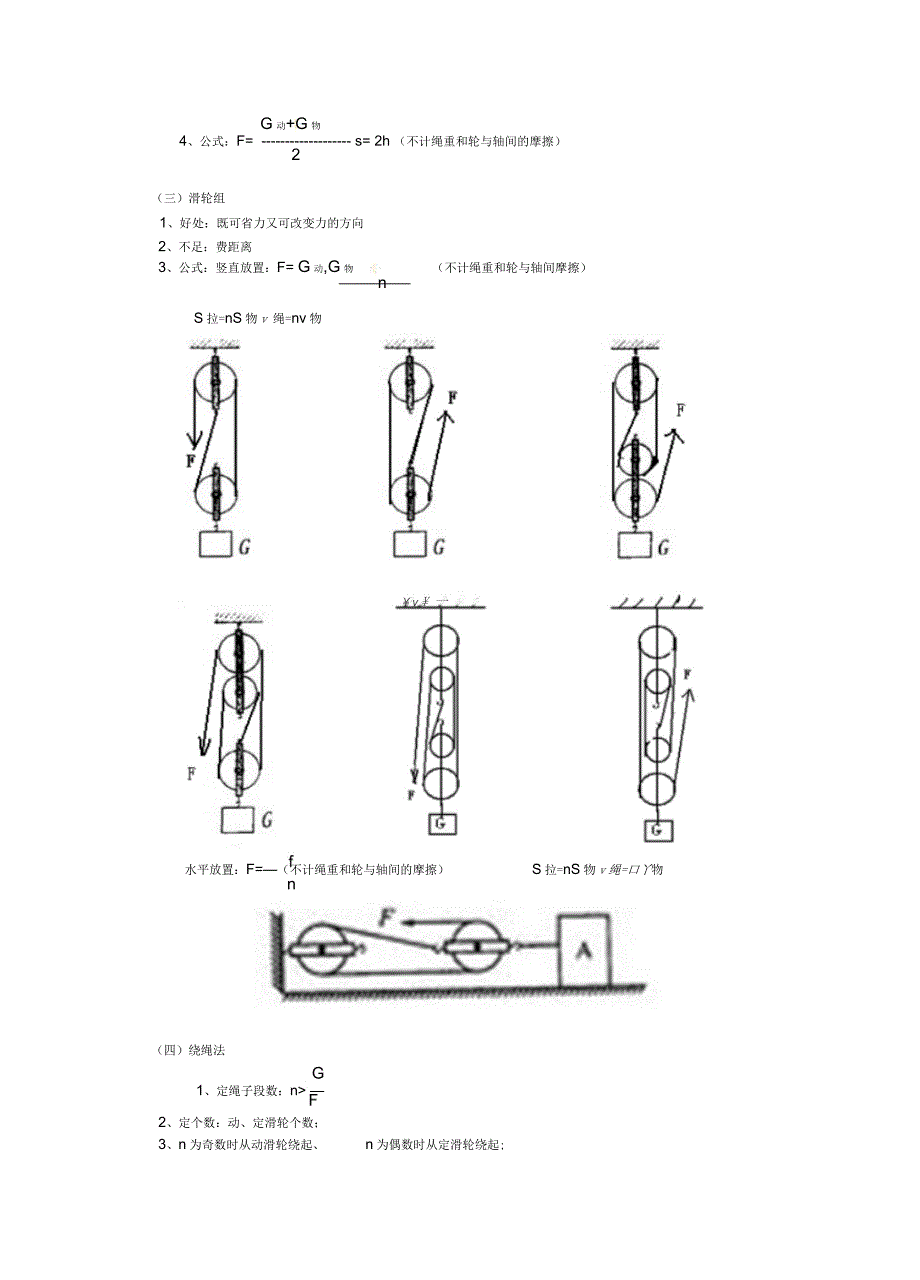 滑轮教案加经典练习题_第2页
