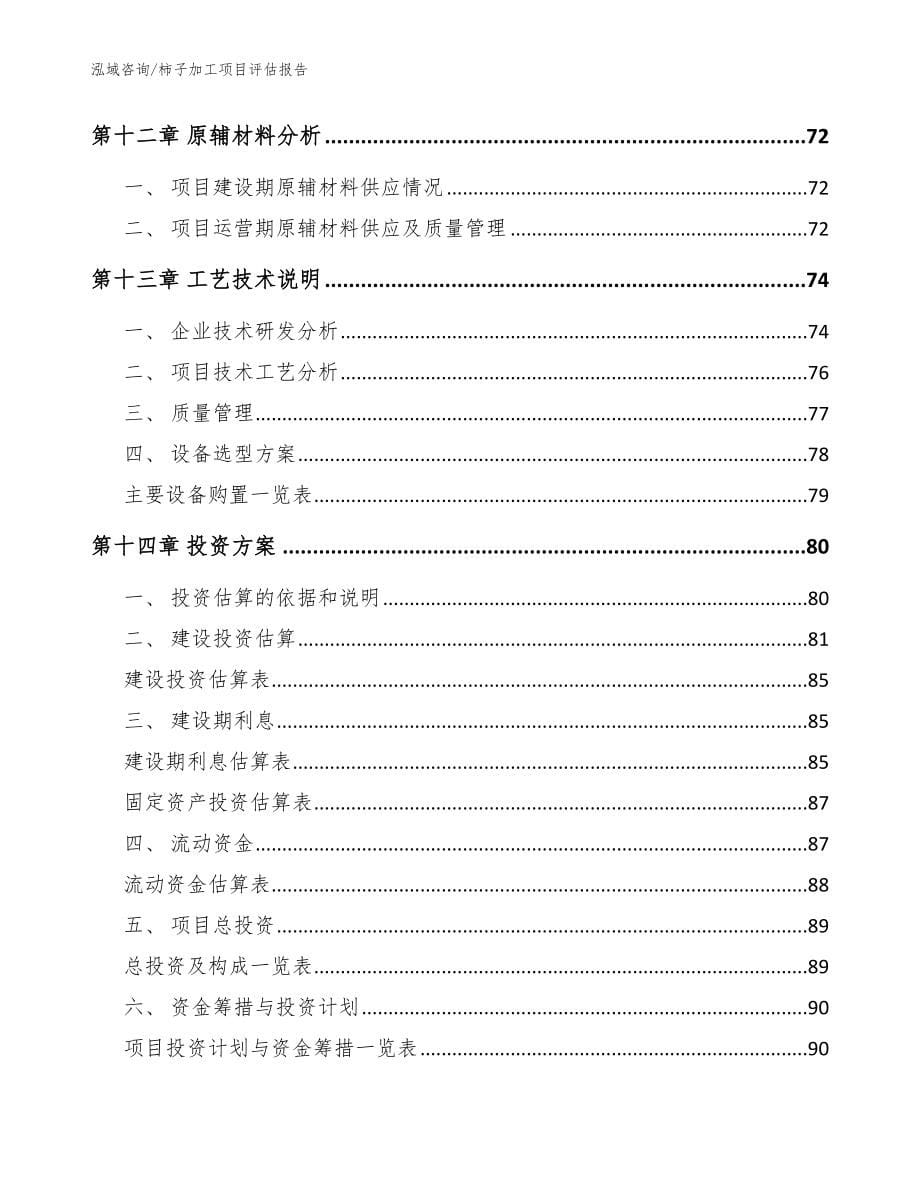 柿子加工项目评估报告【参考范文】_第5页