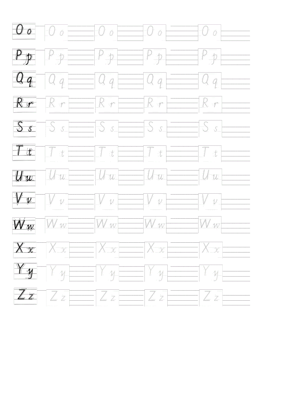 三年级-英语-26-英文字母-手写体-描红-字帖-有笔顺-可仿写_第3页