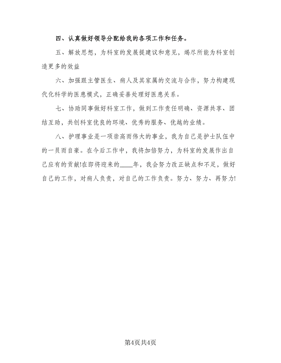 2023年度护士个人计划标准范本（2篇）.doc_第4页