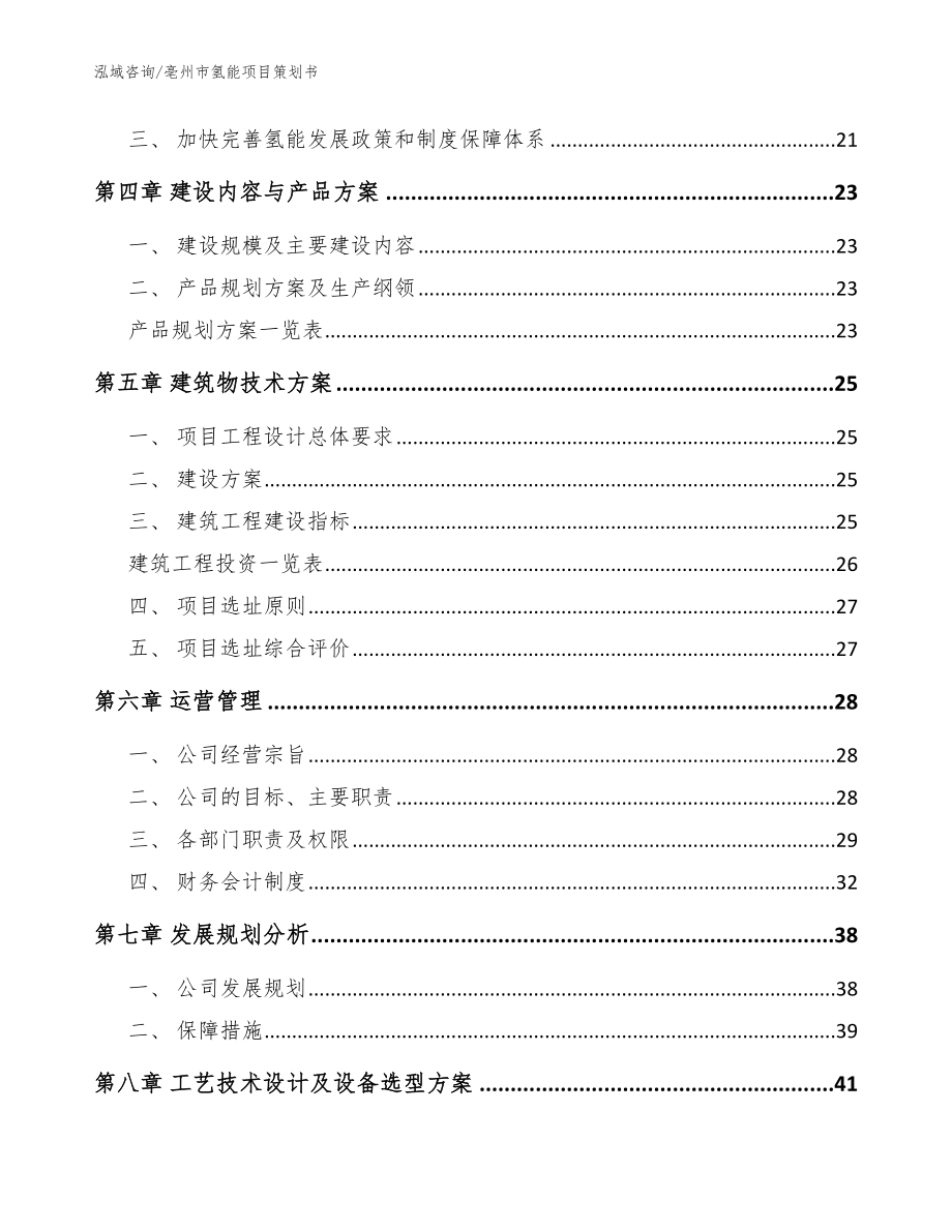 亳州市氢能项目策划书参考模板_第2页
