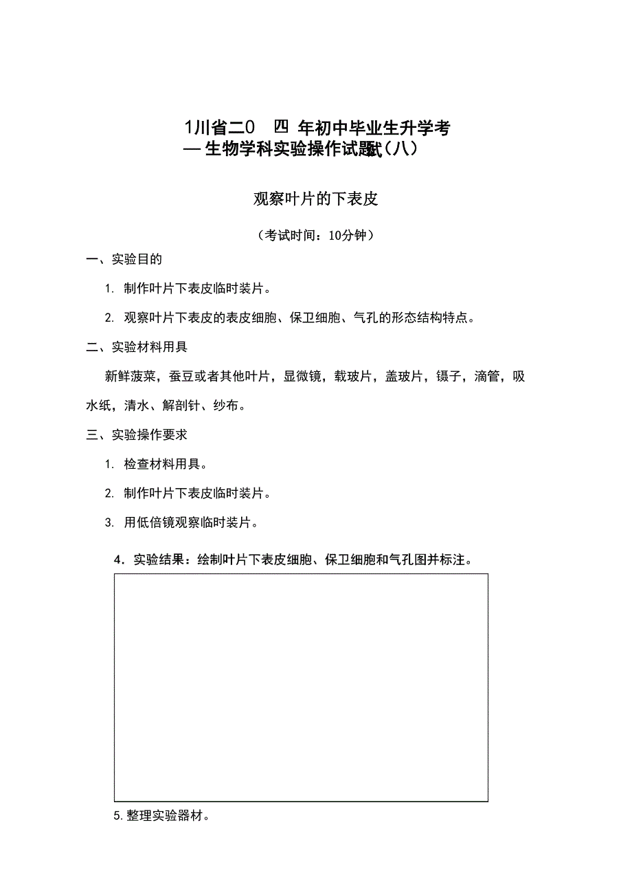 观察叶片的下表皮_第1页
