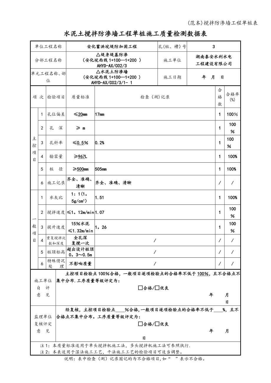 (范本)搅拌防渗墙工程单桩表.doc_第3页