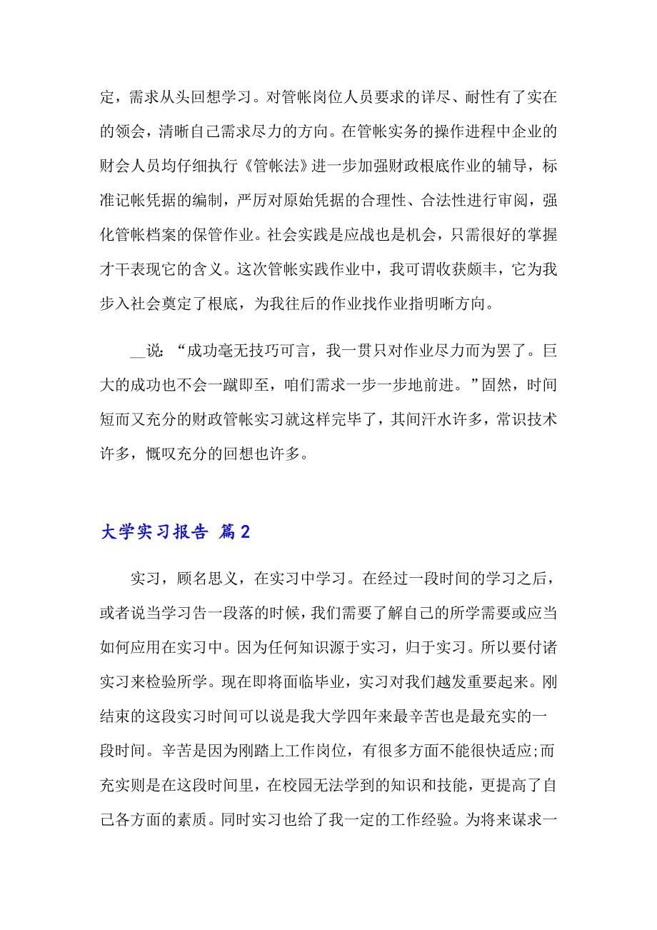 关于大学实习报告模板10篇_第5页