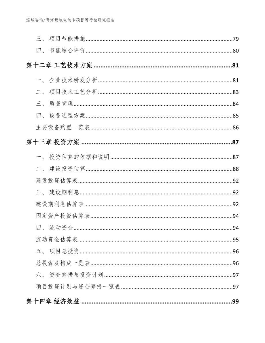 青海场地电动车项目可行性研究报告_范文模板_第5页