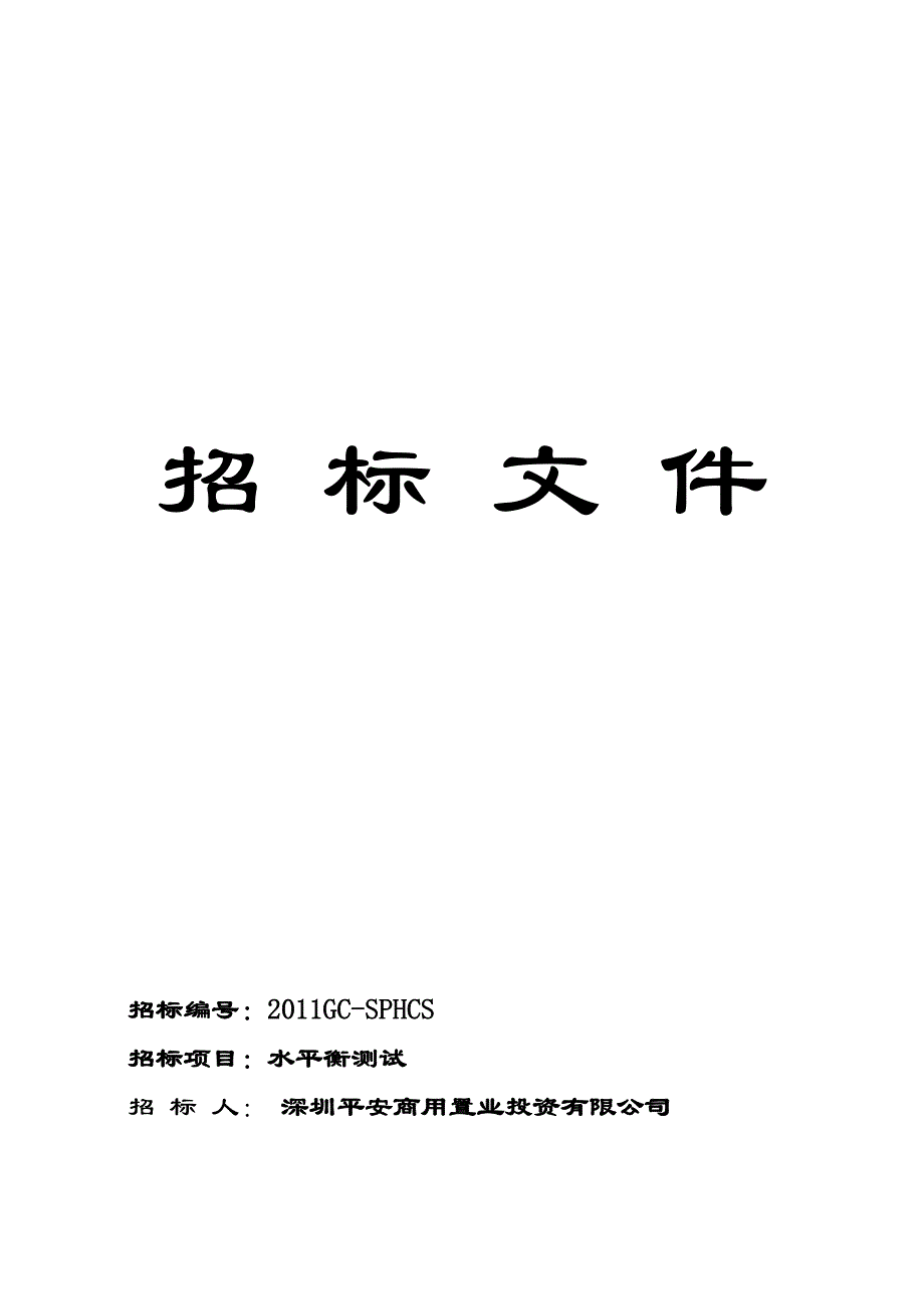 水平衡测试报告招标文件_第1页