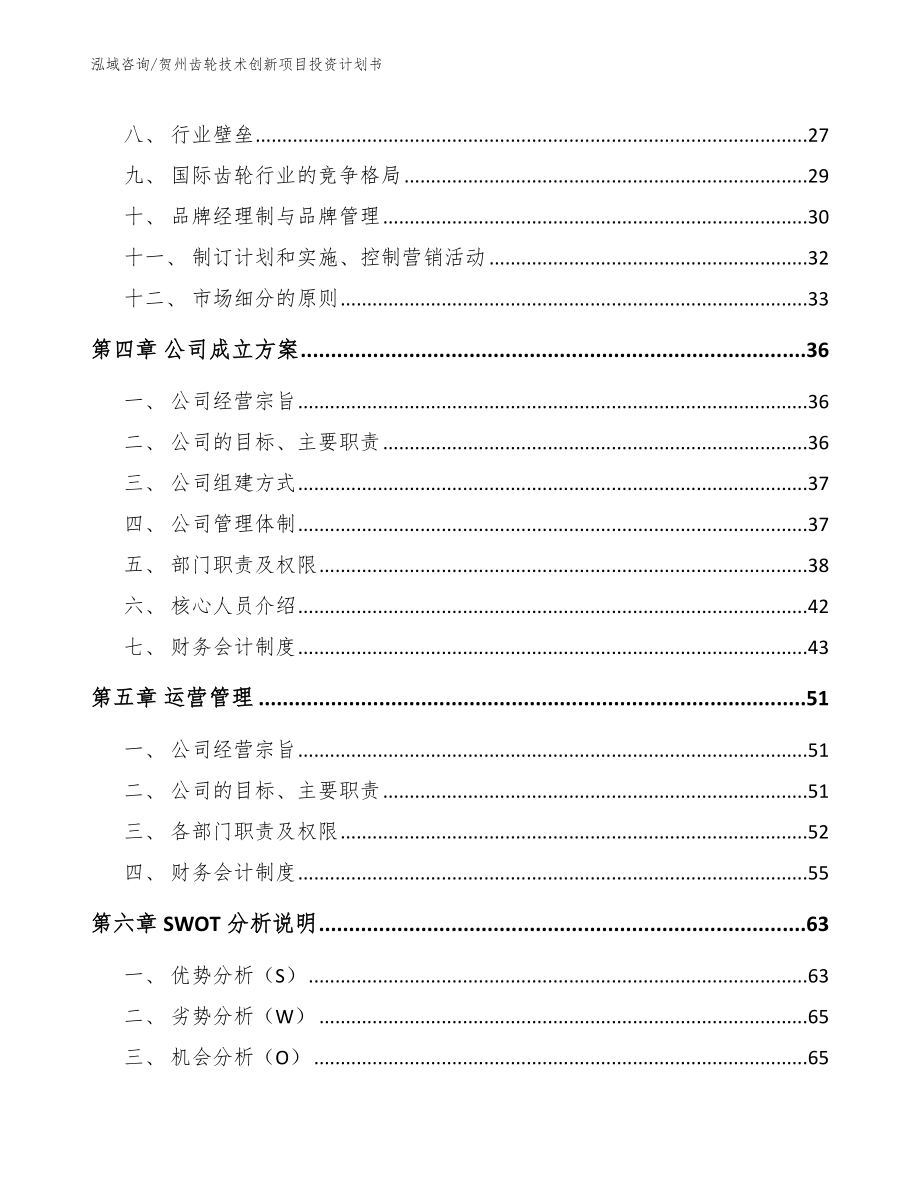 贺州齿轮技术创新项目投资计划书（模板范本）_第2页