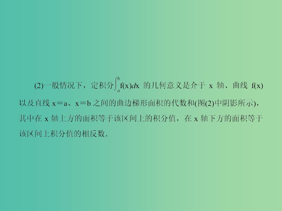 高考数学一轮复习 2-13 定积分与微积分基本定理课件 理 新人教A版.ppt_第4页