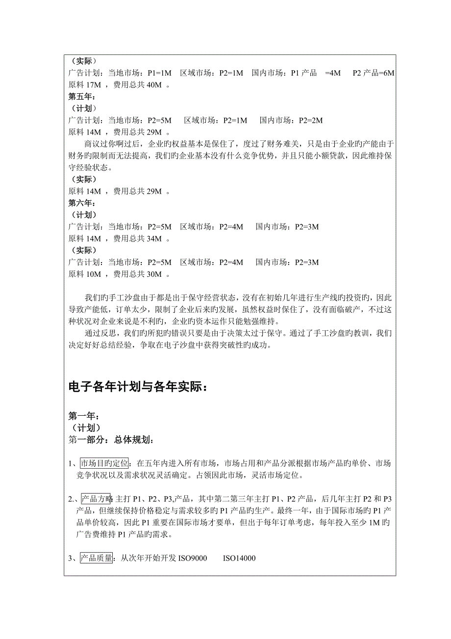 ERP沙盘模拟实训报告营销总监_第4页