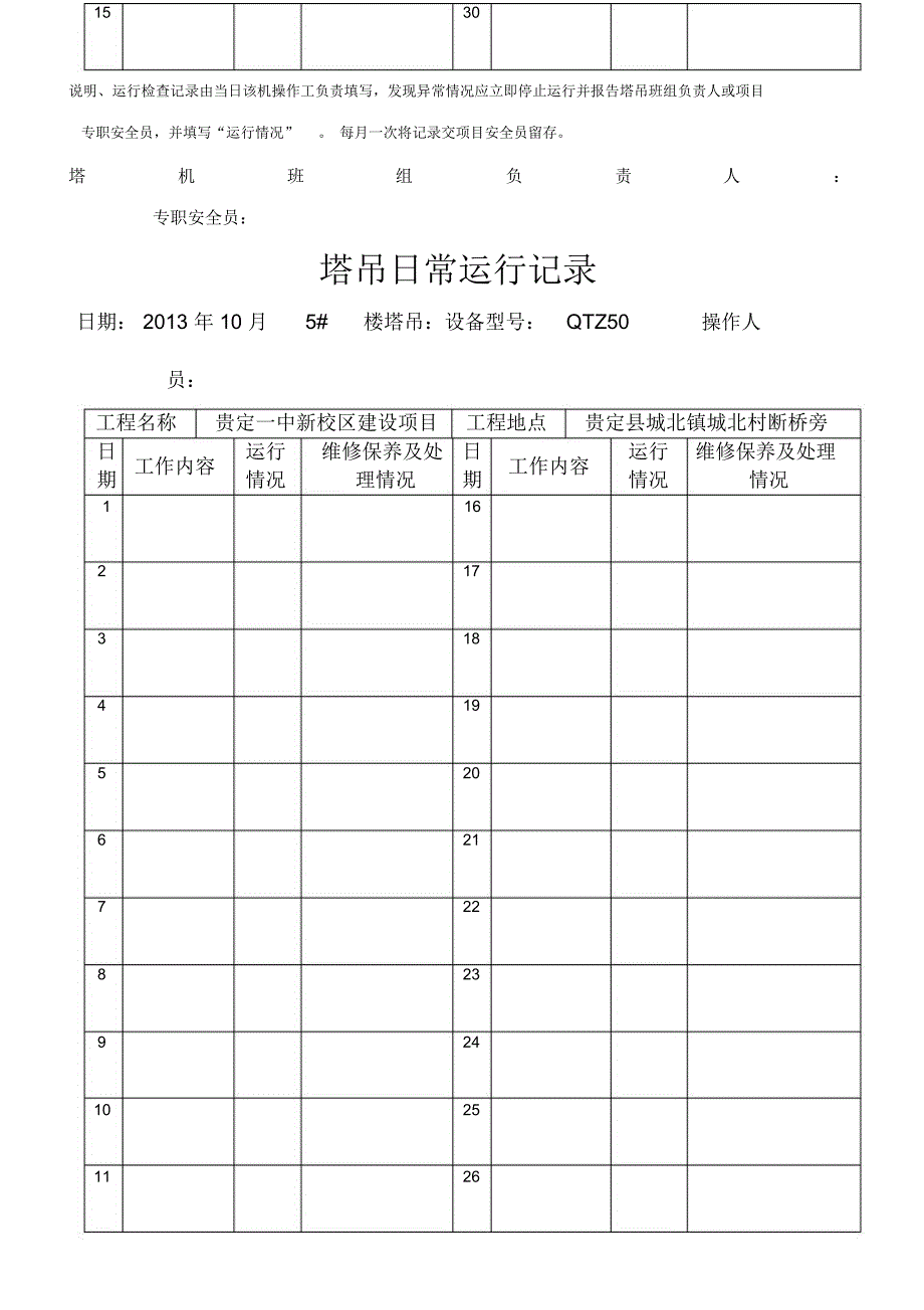 塔吊日常运行记录_第3页