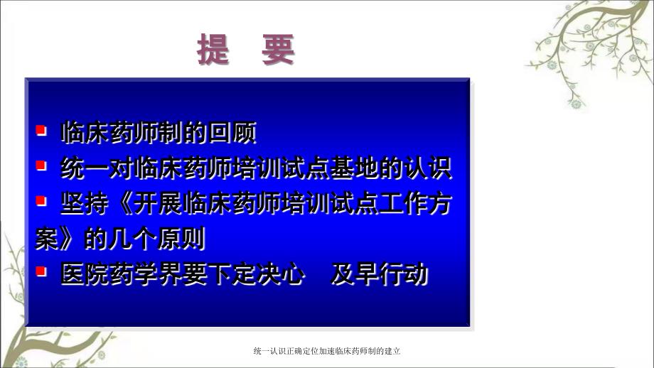 统一认识正确定位加速临床药师制的建立课件_第2页