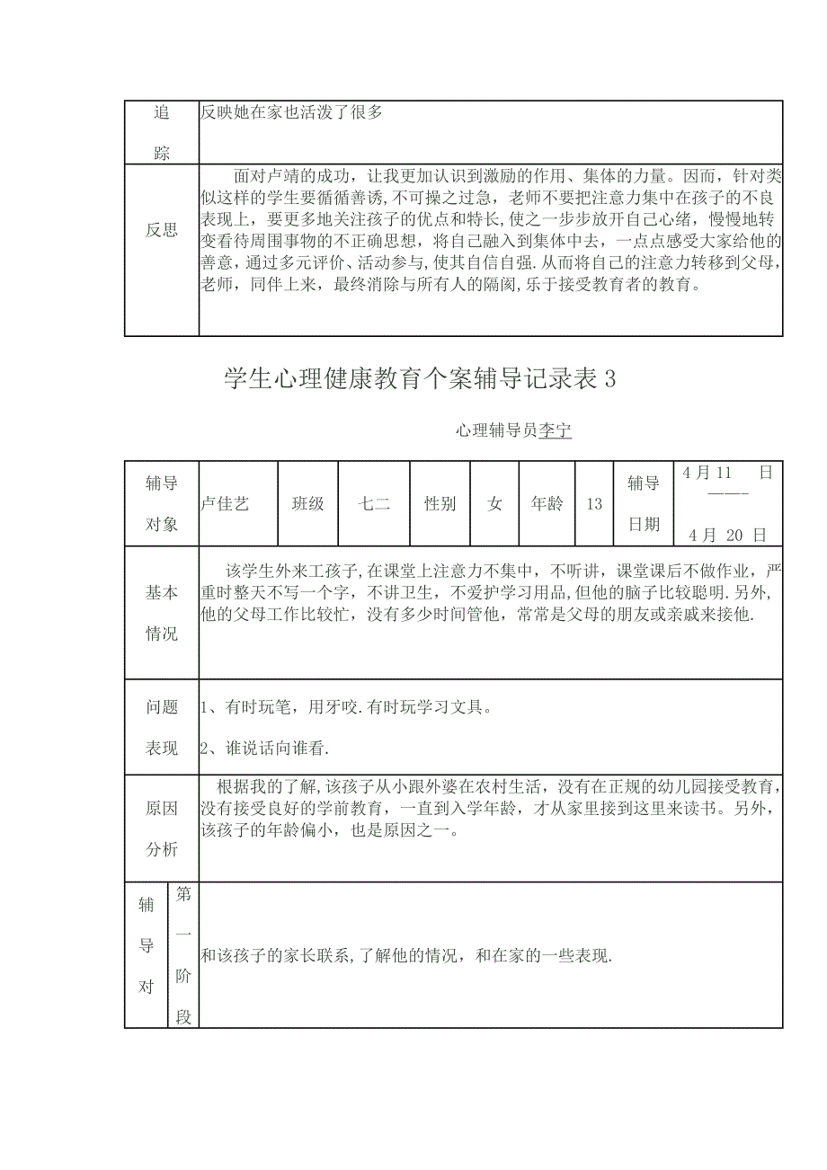 学生心理健康教育个案辅导记录表1_第4页