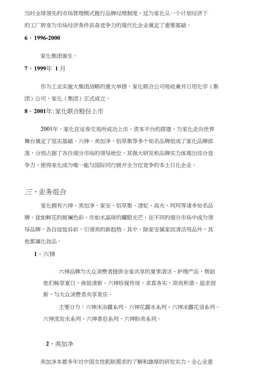 上海家化联合股份有限公司战略分析报告_第5页