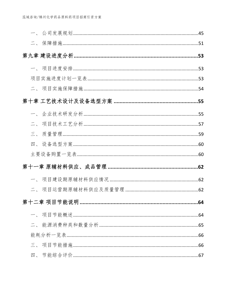 锦州化学药品原料药项目招商引资方案（模板）_第4页