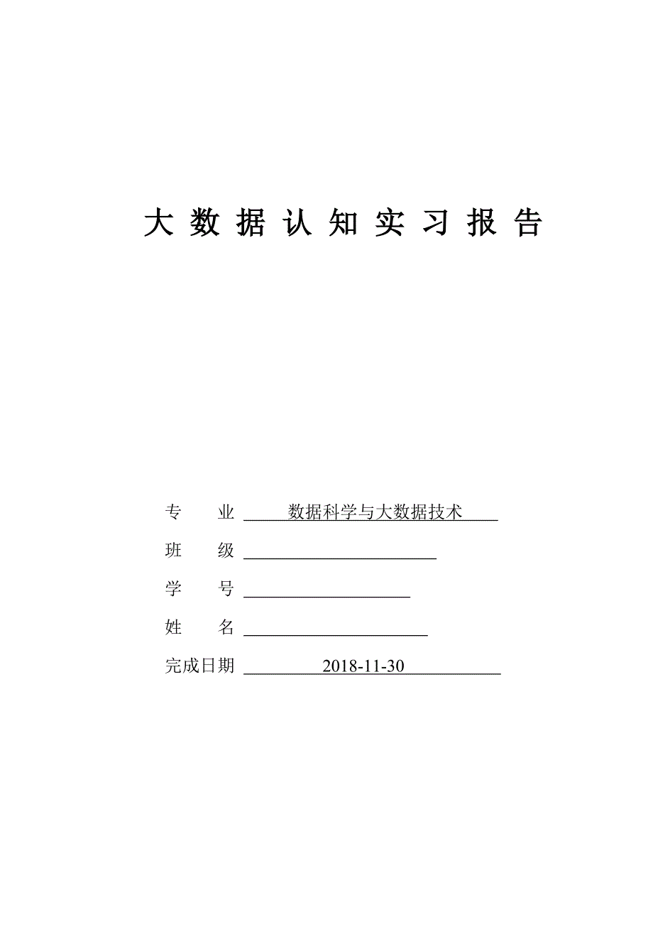 大数据专业实习报告_第1页