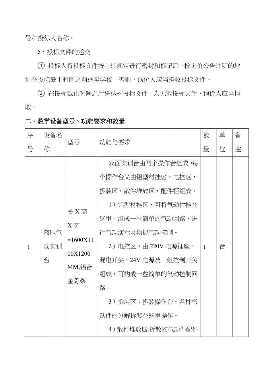 液压气动设备招标技术文件-广州市轻工高级技工学校汽修专业_第2页