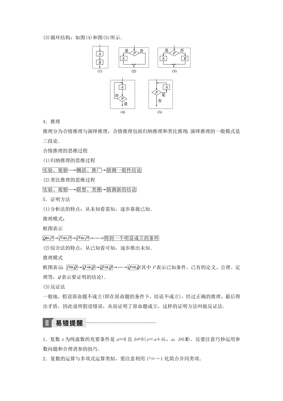 【精品】高考数学二轮复习 考前回扣11 推理与证明、算法、复数讲学案 理_第2页